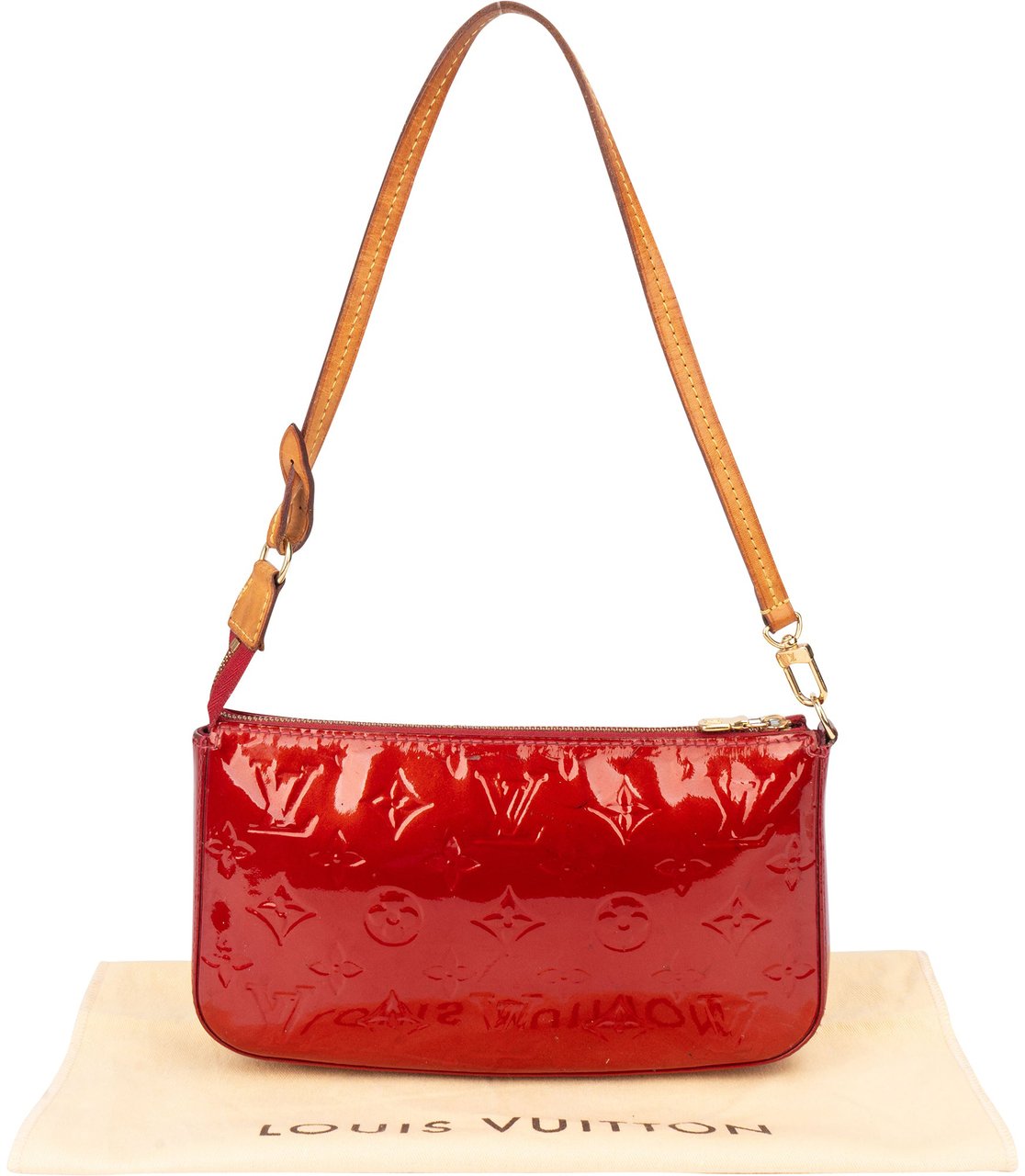 Louis Vuitton Vernis Monogram NM Pochette Accessoire Shoulder Bag Rood