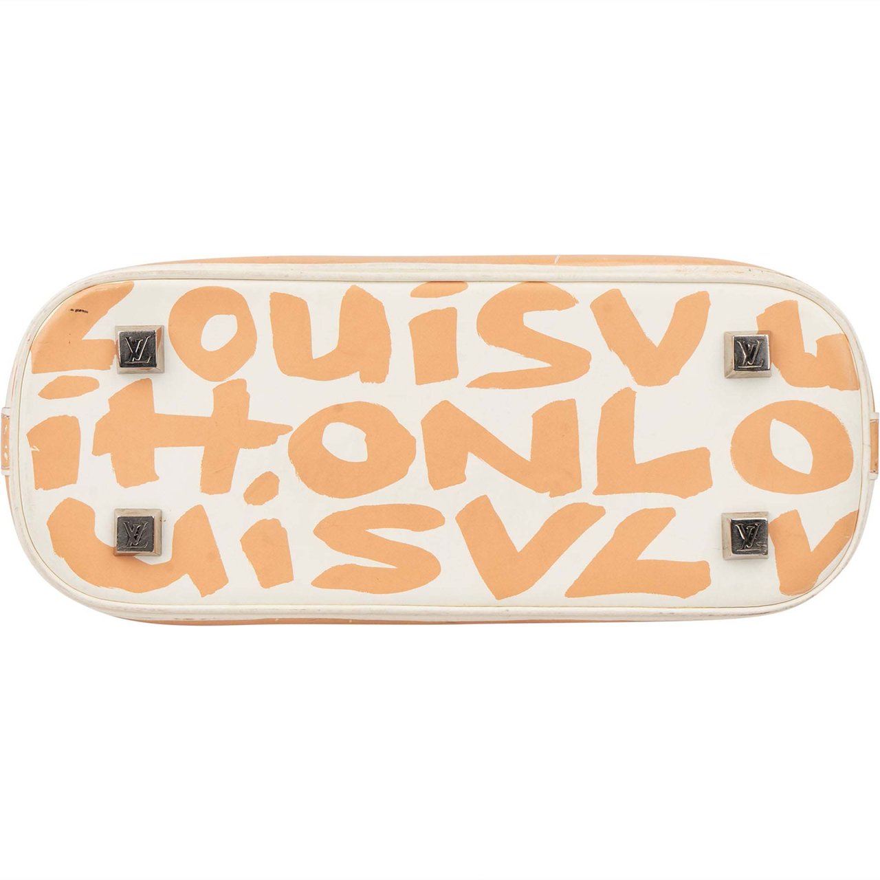 Louis Vuitton Louis Vuitton Limited Graffiti Alma MM Handbag Wit