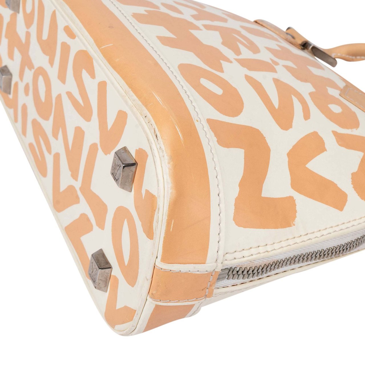 Louis Vuitton Louis Vuitton Limited Graffiti Alma MM Handbag Wit