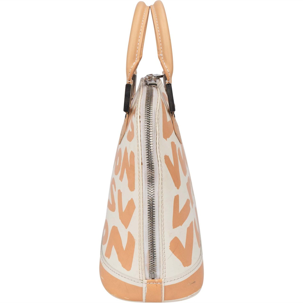 Louis Vuitton Louis Vuitton Limited Graffiti Alma MM Handbag Wit