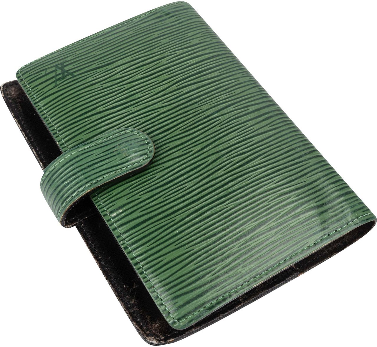 Louis Vuitton Louis Vuitton Green Taiga Leather Agenda PM Groen