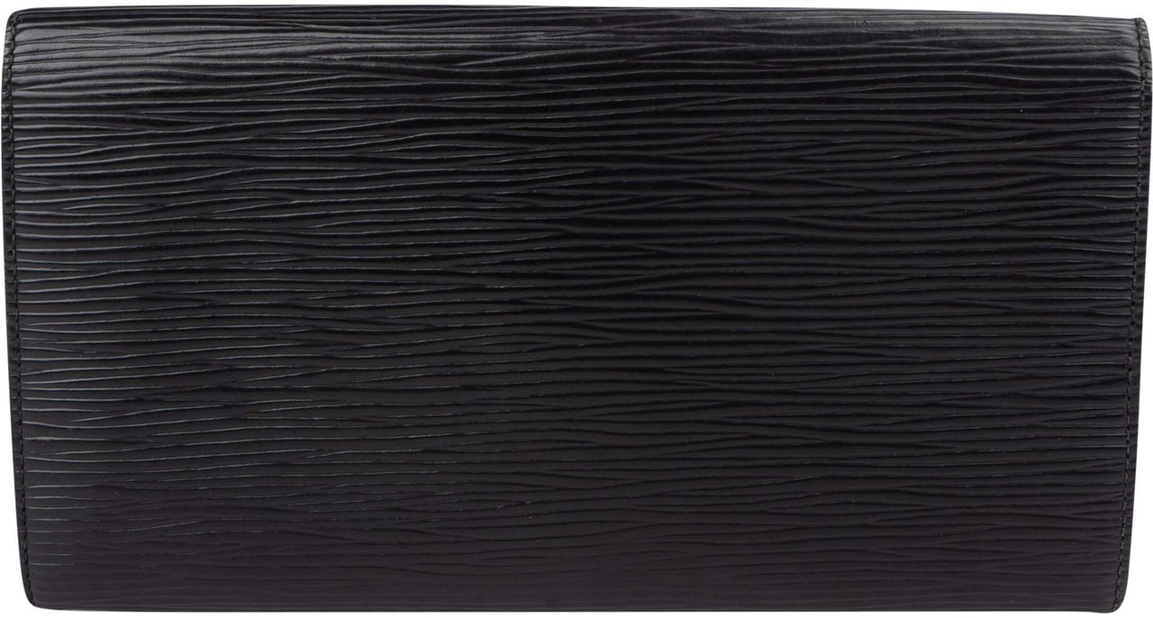 Louis Vuitton Louis Vuitton Noir Epi Leather Sarah Wallet Zwart