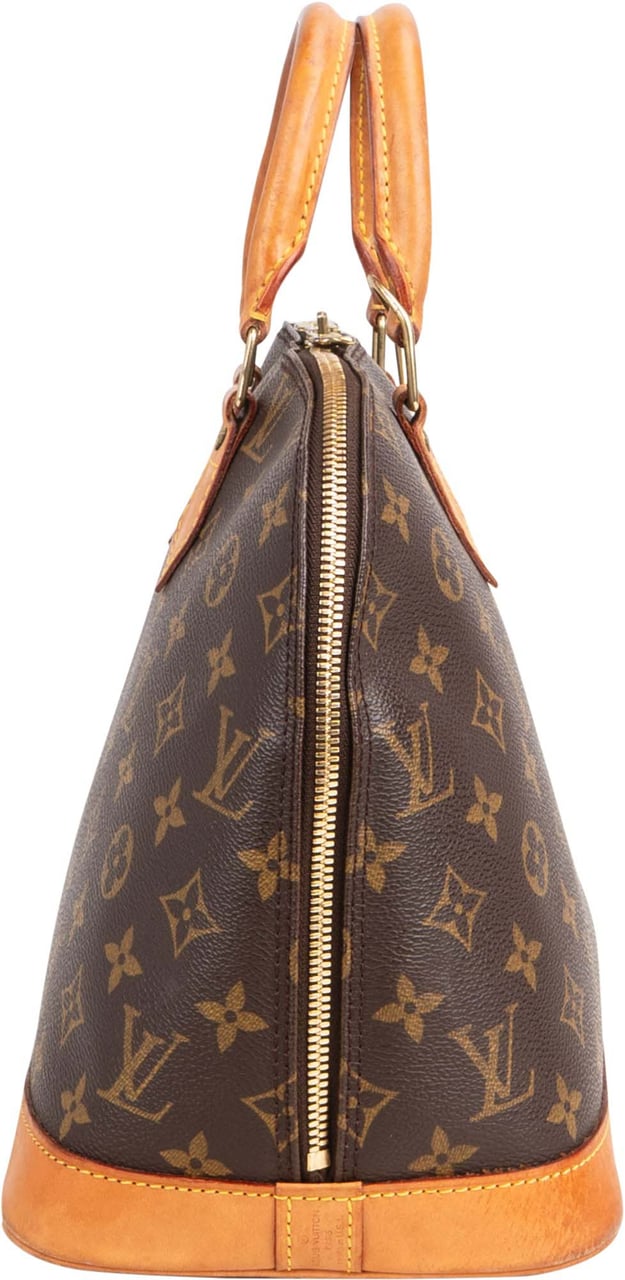 Louis Vuitton Louis Vuitton Canvas Monogram Alma PM Handbag Bruin