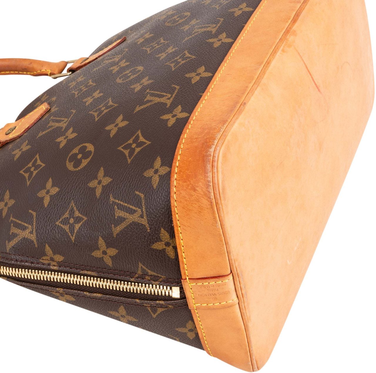 Louis Vuitton Louis Vuitton Canvas Monogram Alma PM Handbag Bruin