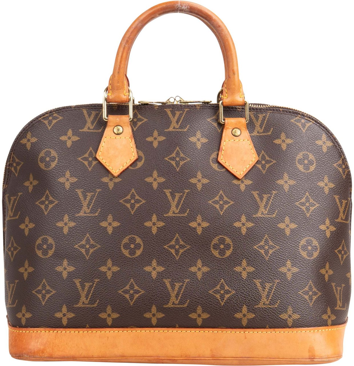 Louis Vuitton Louis Vuitton Canvas Monogram Alma PM Handbag Bruin