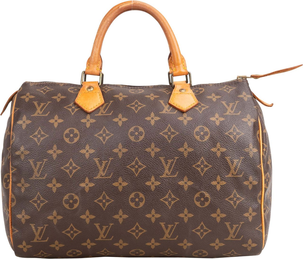 Louis Vuitton Louis Vuitton Canvas Monogram Speedy 30 Handbag Bruin