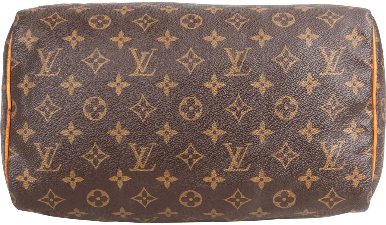 Louis Vuitton Louis Vuitton Canvas Monogram Speedy 30 Handbag Bruin