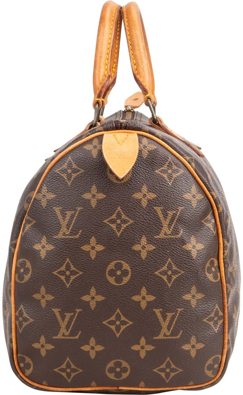 Louis Vuitton Louis Vuitton Canvas Monogram Speedy 30 Handbag Bruin