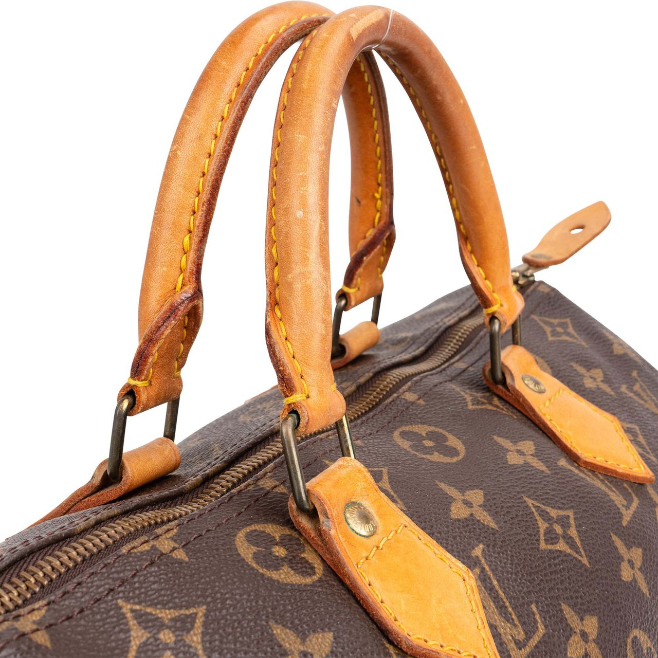 Louis Vuitton Louis Vuitton Canvas Monogram Speedy 30 Handbag Bruin