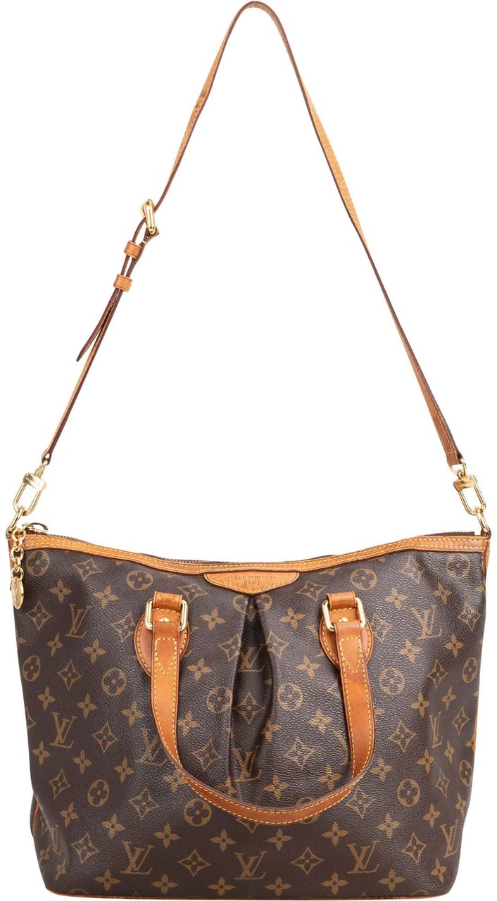 Louis Vuitton Louis Vuitton Canvas Monogram Palermo PM Handbag Bruin