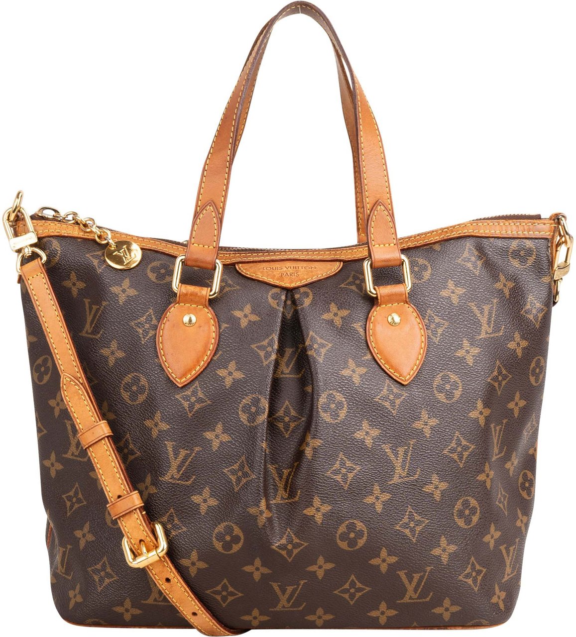 Louis Vuitton Louis Vuitton Canvas Monogram Palermo PM Handbag Bruin