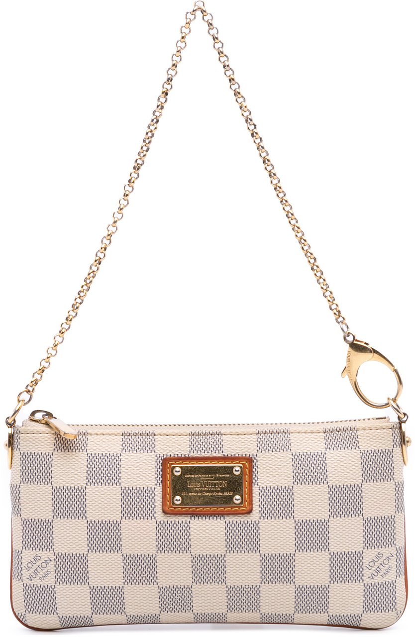 Louis Vuitton Damier Azur Pochette Milla MM Wit