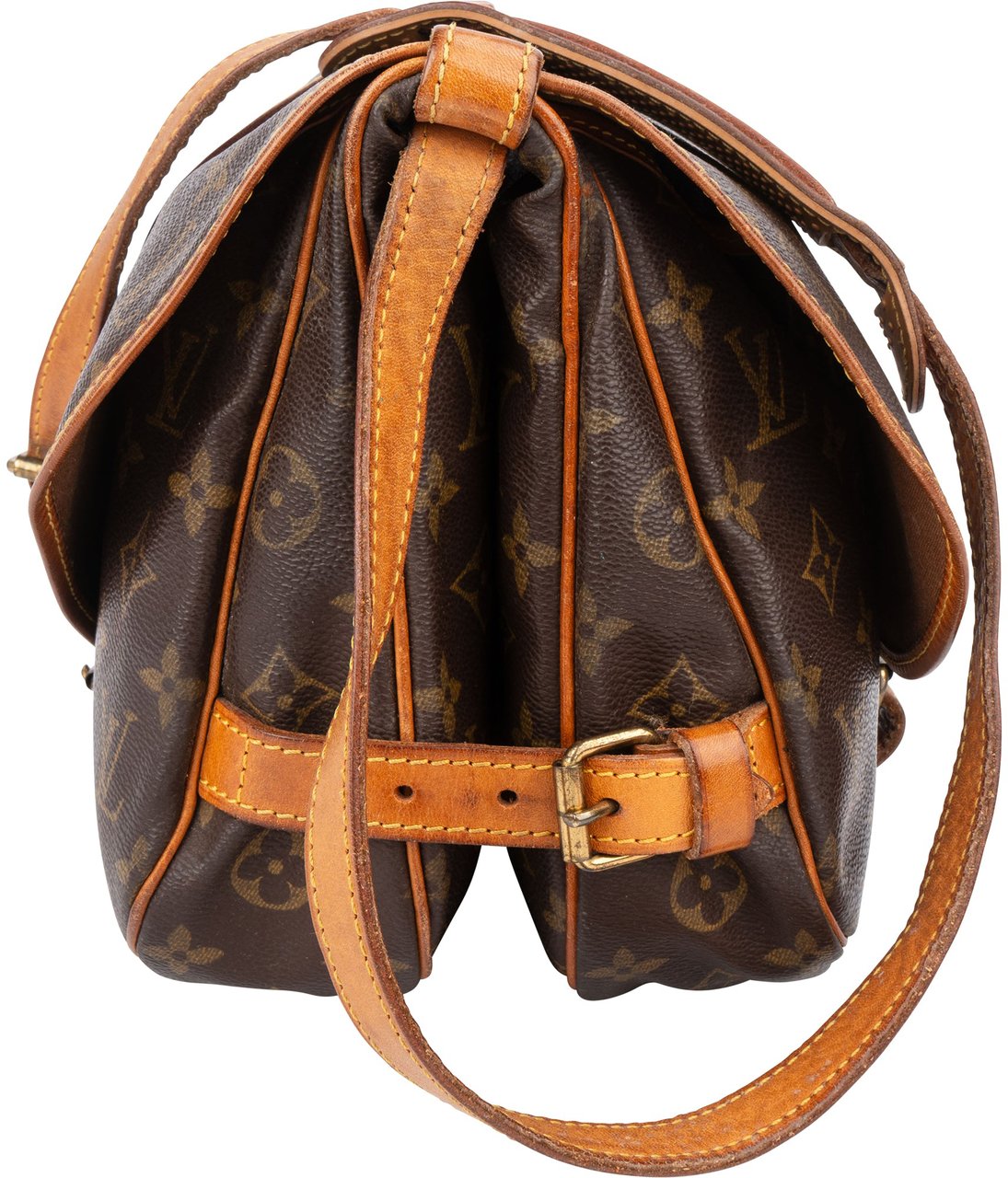 Louis Vuitton Louis Vuitton Canvas Monogram Saumur 30 Crossbody Bag Bruin