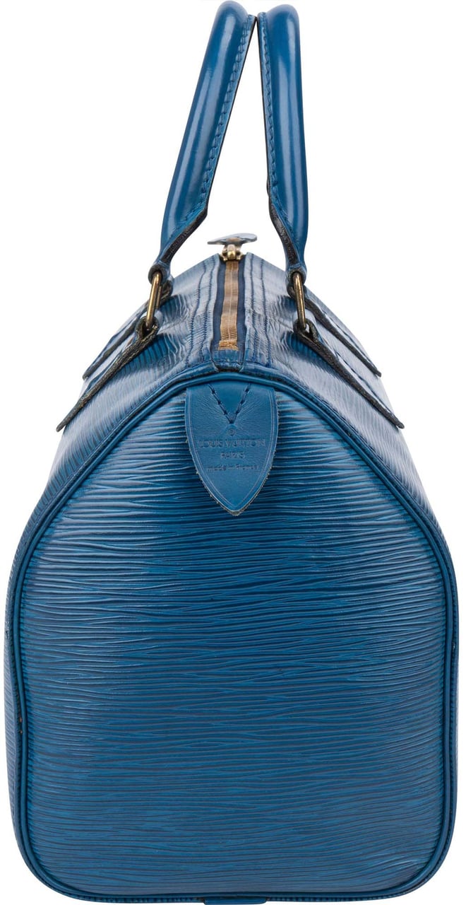 Louis Vuitton Louis Vuitton Bleu Epi Leather Speedy 25 Handbag Blauw