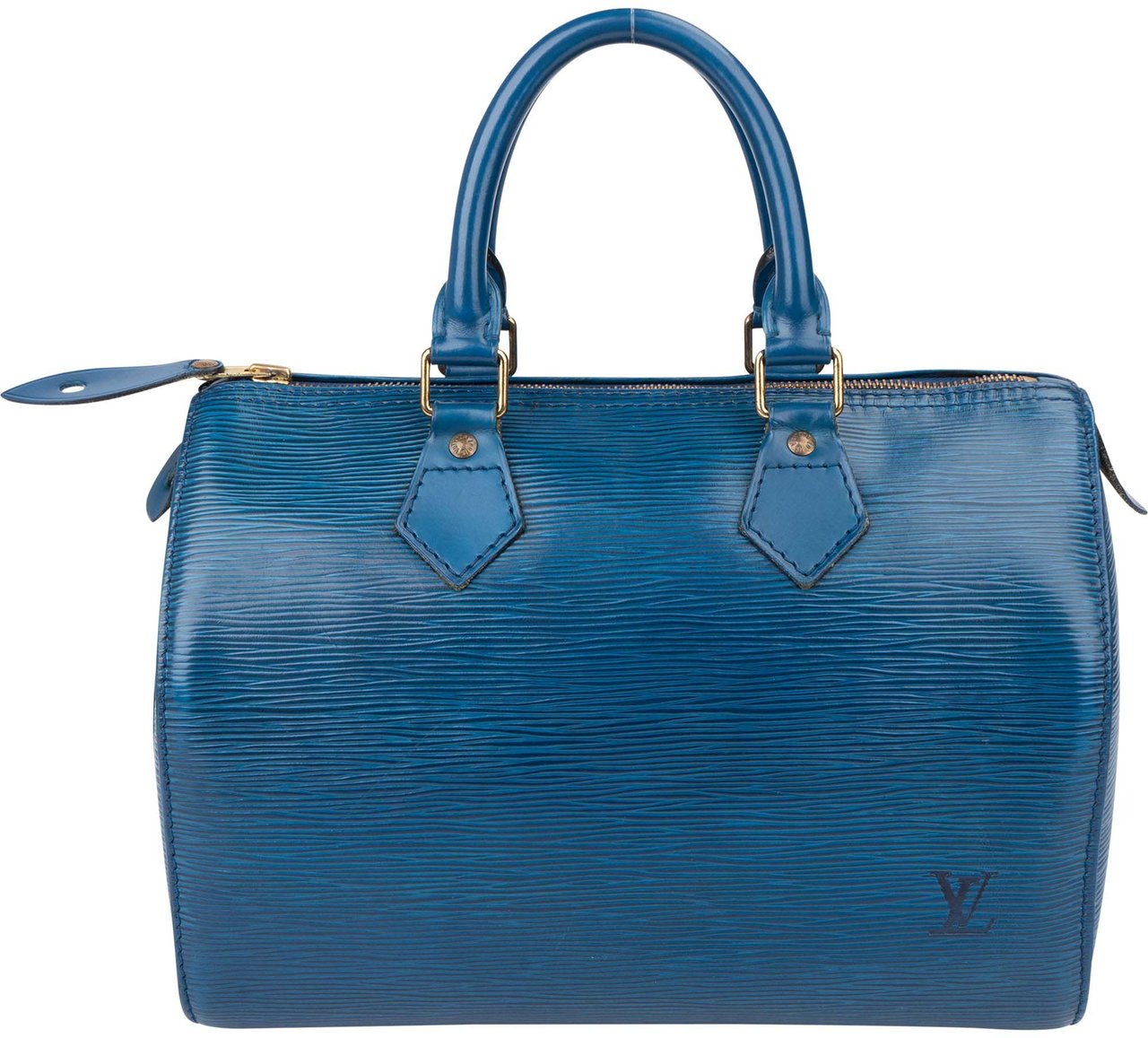 Louis Vuitton Louis Vuitton Bleu Epi Leather Speedy 25 Handbag Blauw