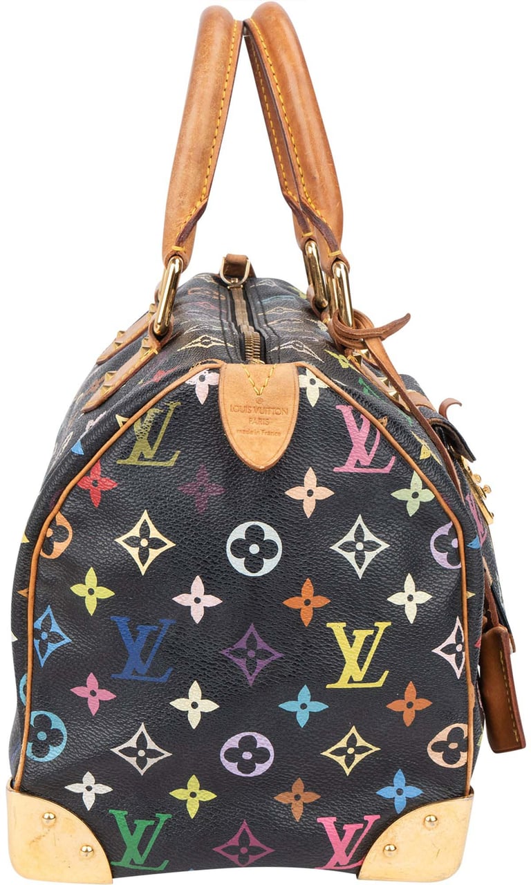 Louis Vuitton Louis Vuitton Limited Murakami Multicolor Speedy 30 Handbag Zwart