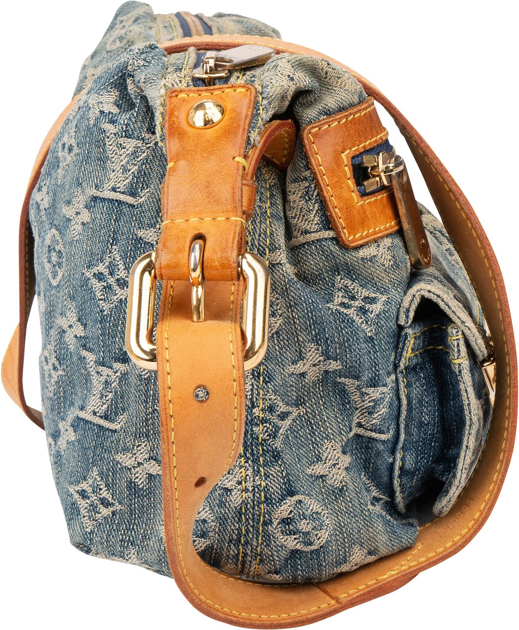 Louis Vuitton Louis Vuitton Denim Monogram Baggy PM Crossbody Bag Blauw