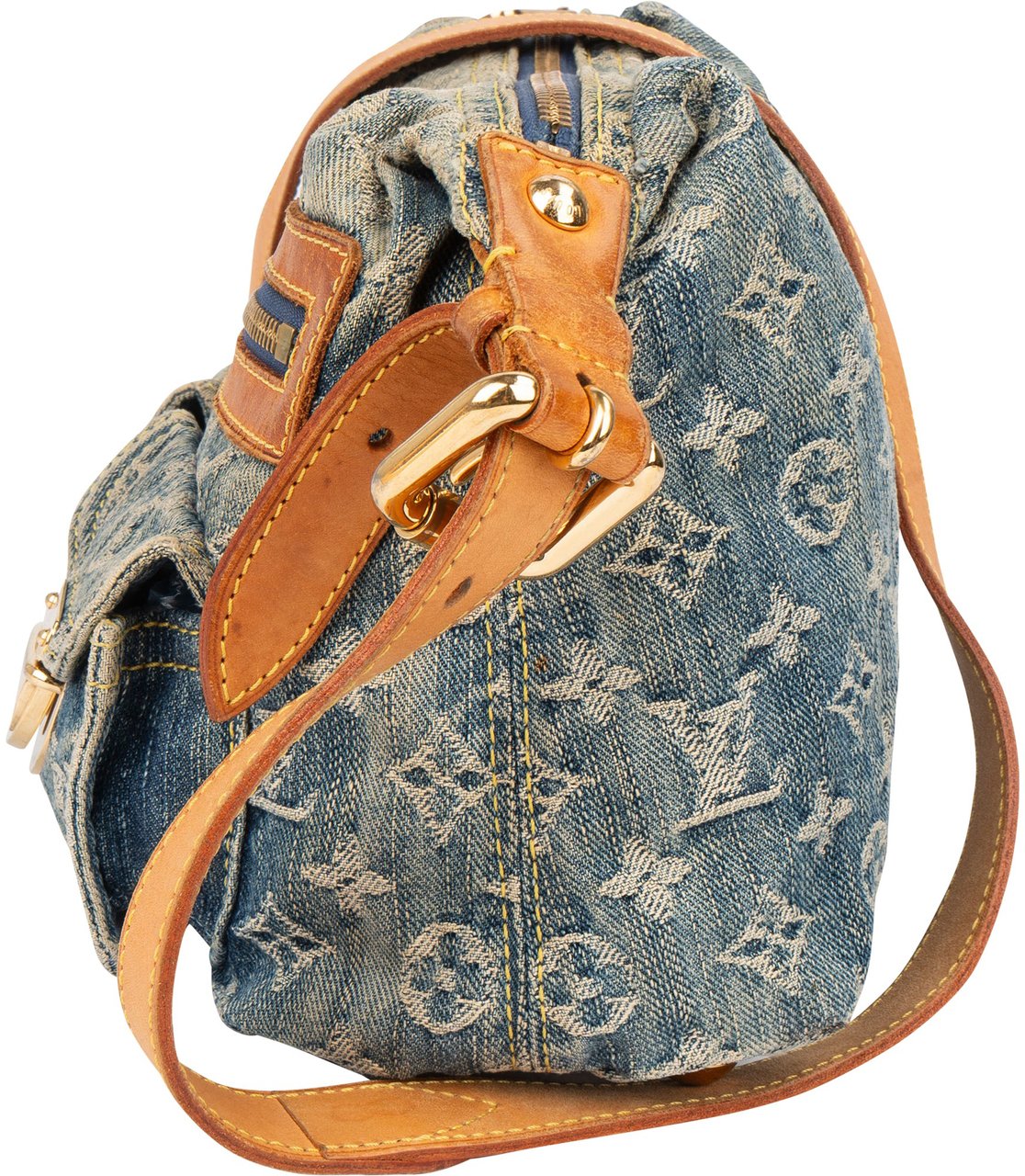 Louis Vuitton Louis Vuitton Denim Monogram Baggy PM Crossbody Bag Blauw