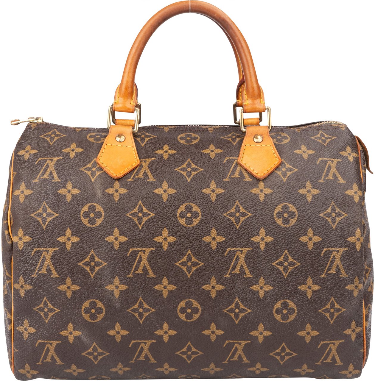 Louis Vuitton Louis Vuitton Canvas Monogram Speedy 30 Handbag Bruin