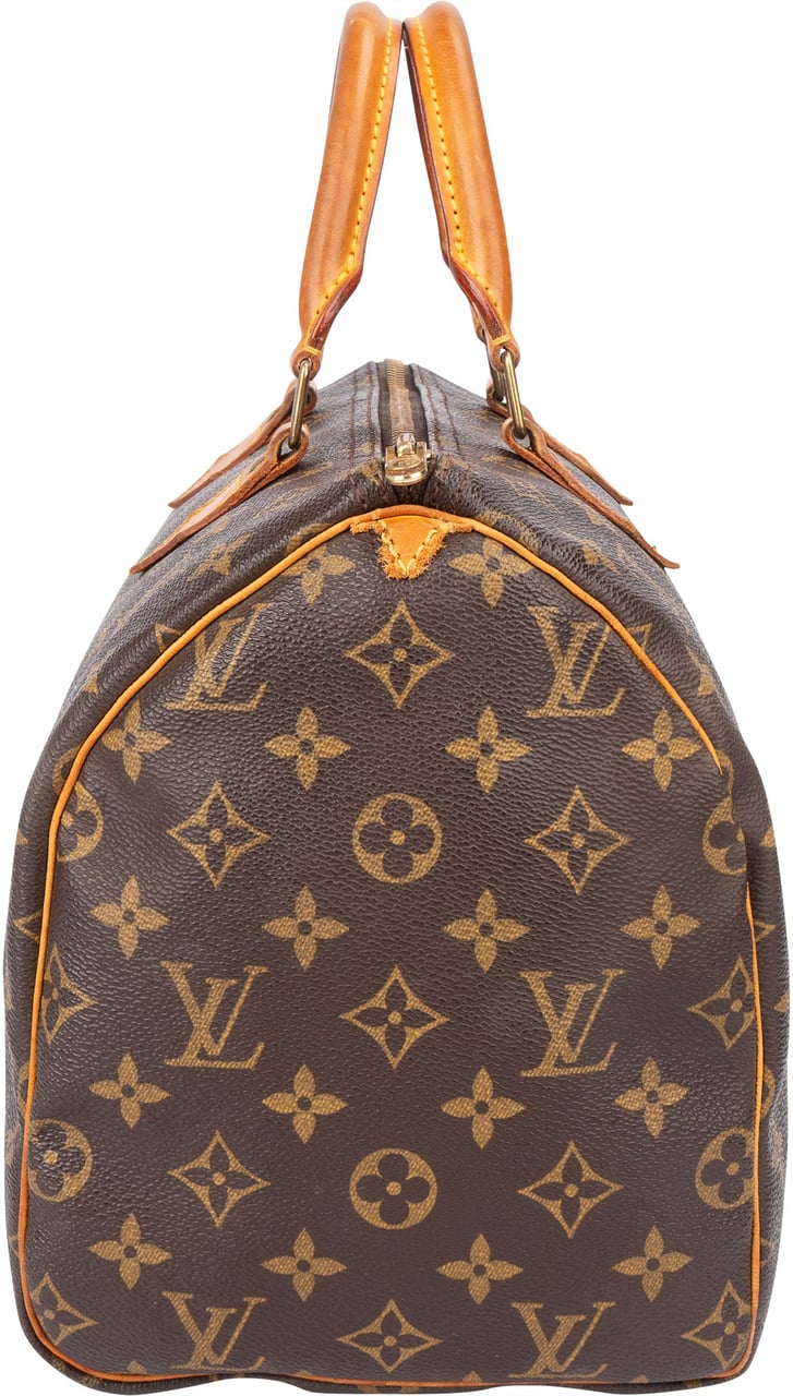 Louis Vuitton Louis Vuitton Canvas Monogram Speedy 30 Handbag Bruin