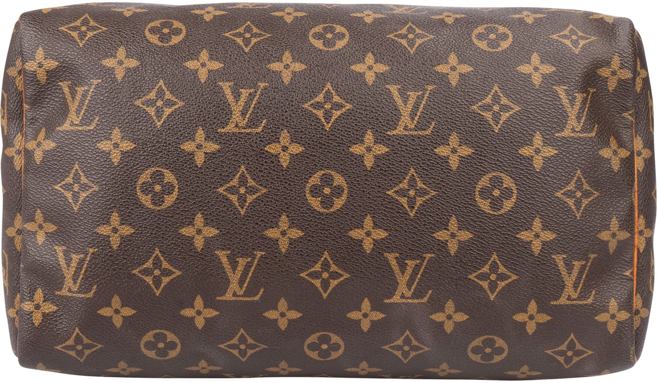 Louis Vuitton Louis Vuitton Canvas Monogram Speedy 30 Handbag Bruin