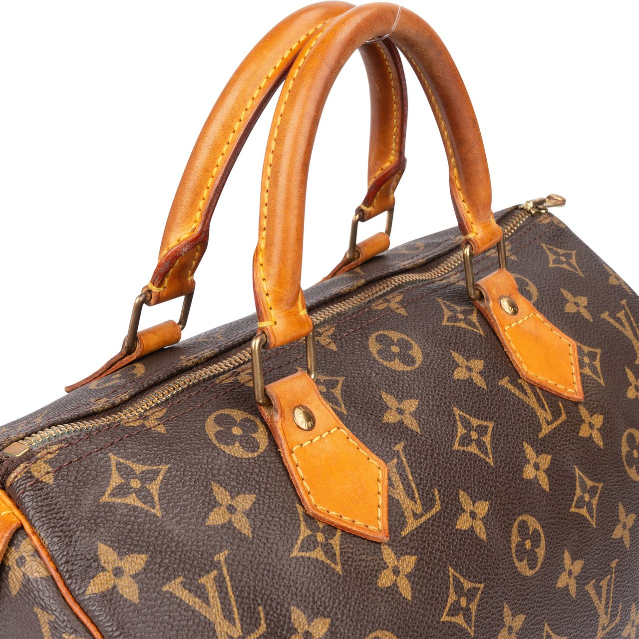 Louis Vuitton Louis Vuitton Canvas Monogram Speedy 30 Handbag Bruin