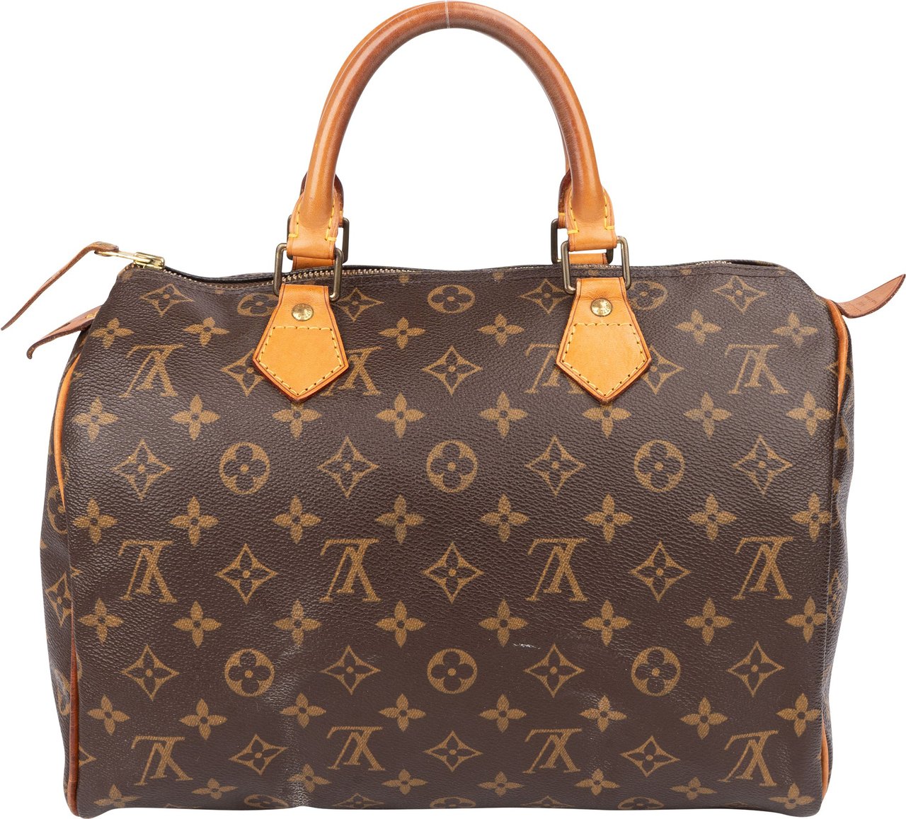 Louis Vuitton Louis Vuitton Canvas Monogram Speedy 30 Handbag Bruin