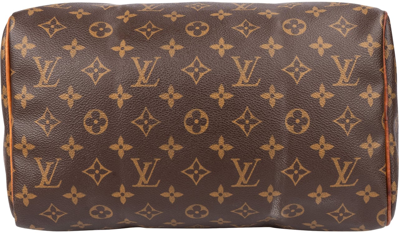 Louis Vuitton Louis Vuitton Canvas Monogram Speedy 30 Handbag Bruin