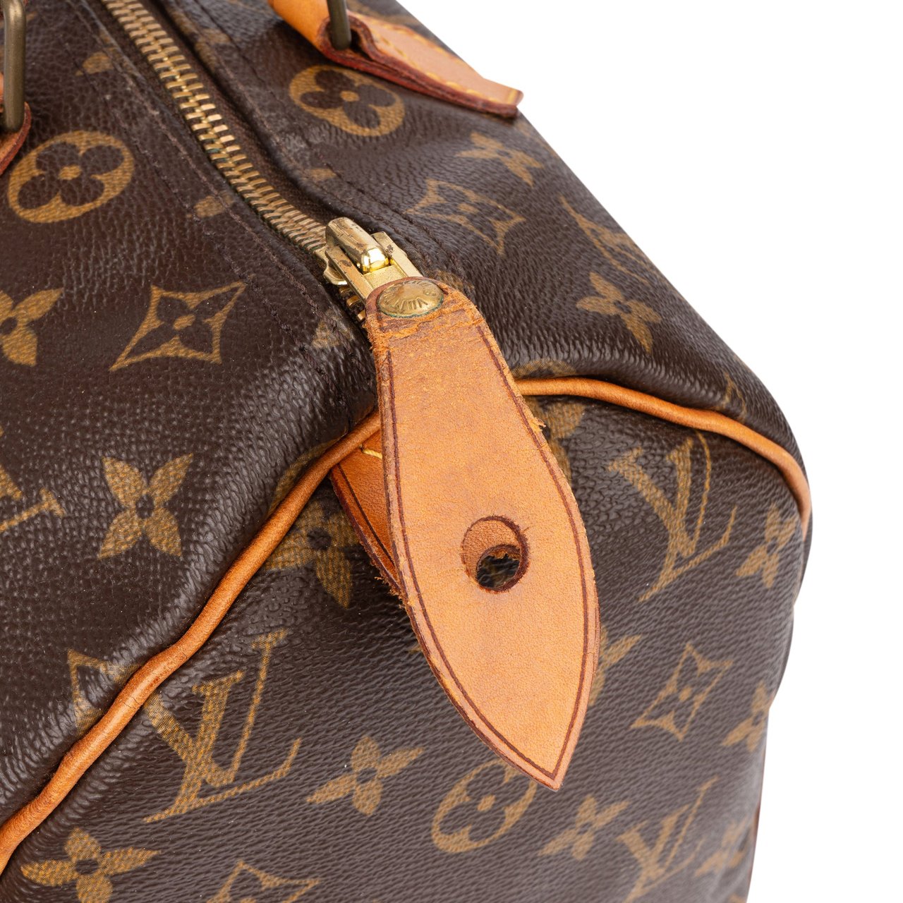Louis Vuitton Louis Vuitton Canvas Monogram Speedy 30 Handbag Bruin