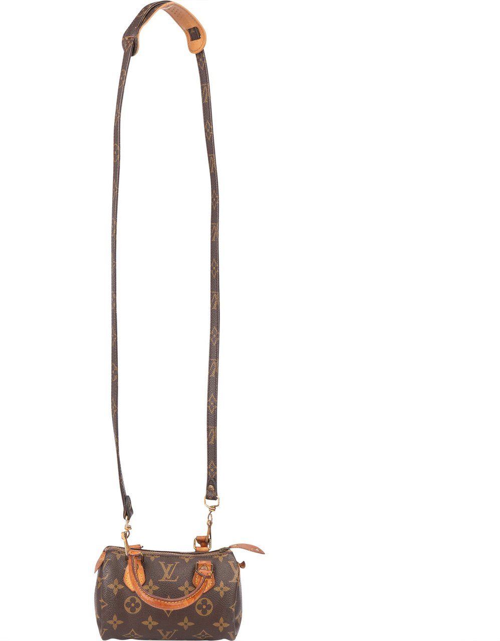 Louis Vuitton Louis Vuitton Canvas Monogram Mini Speedy Handbag Bruin