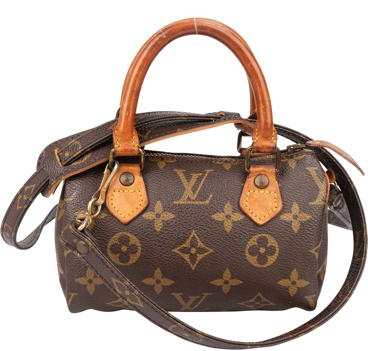 Louis Vuitton Louis Vuitton Canvas Monogram Mini Speedy Handbag Bruin