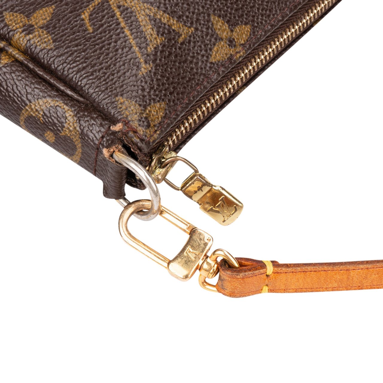 Louis Vuitton Louis Vuitton Canvas Monogram Pochette Accessoire Handbag Bruin