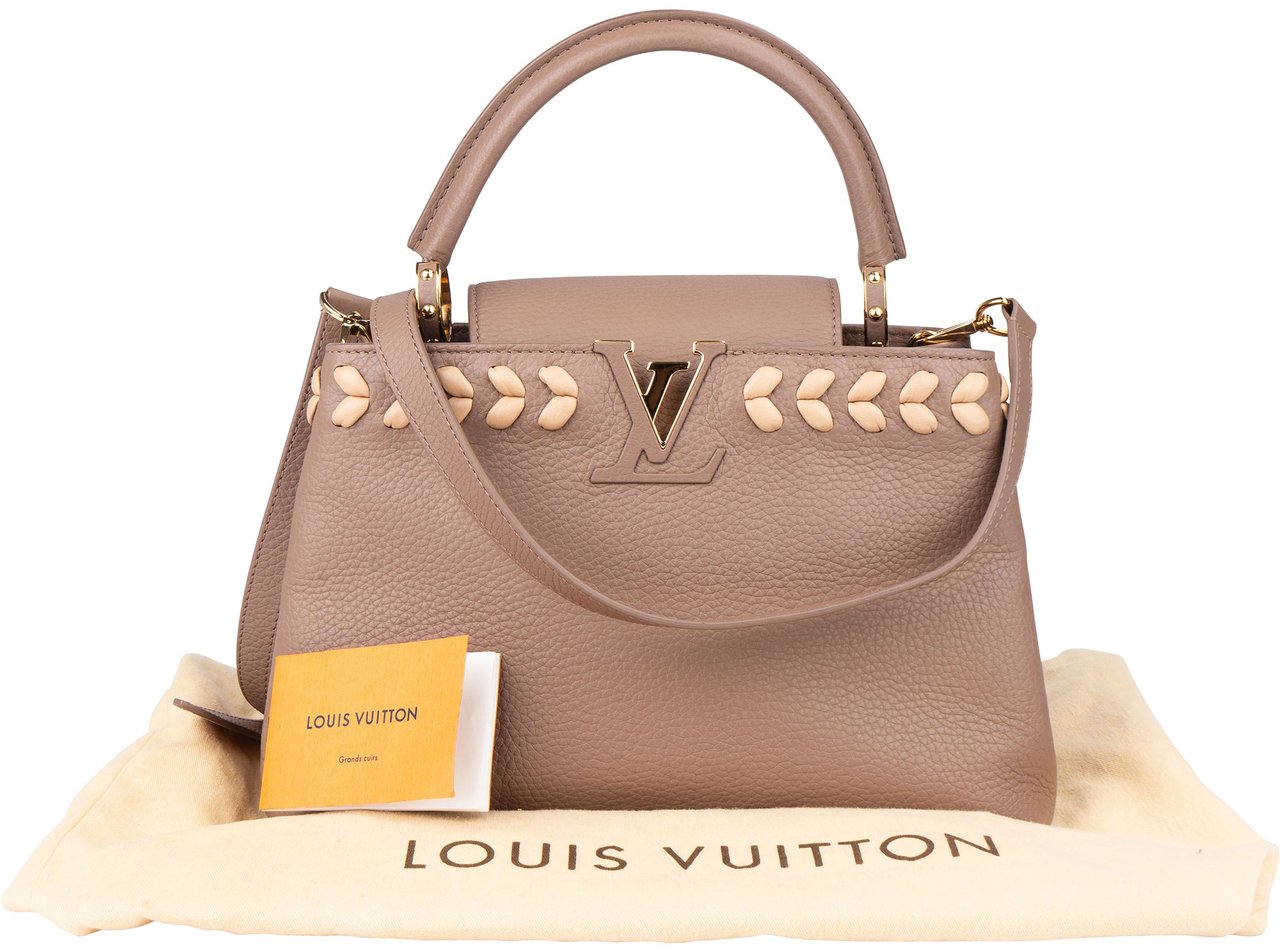Louis Vuitton Louis Vuitton Braided Taurillon Leather Capucines PM Handbag Rood