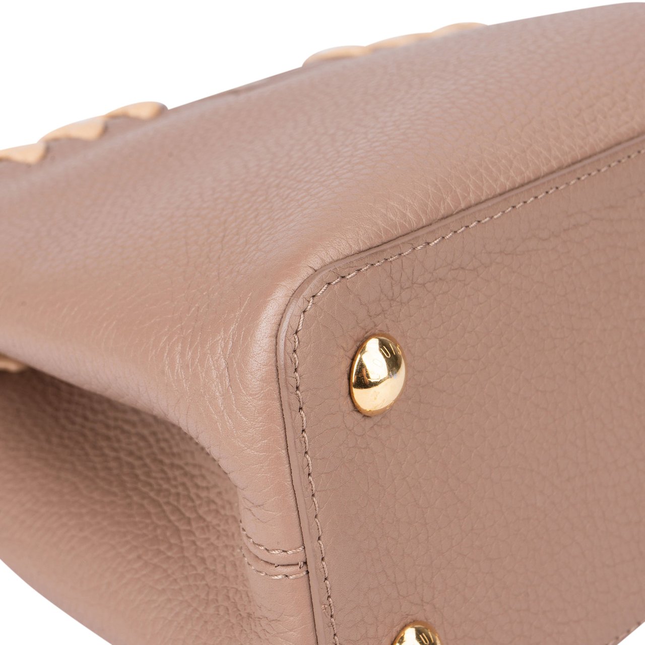 Louis Vuitton Louis Vuitton Braided Taurillon Leather Capucines PM Handbag Rood