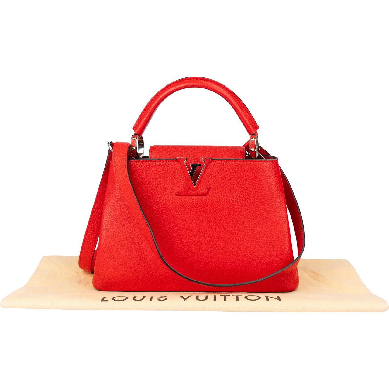 Louis Vuitton Louis Vuitton Rouge Taurillon Capucines BB Handbag Rood