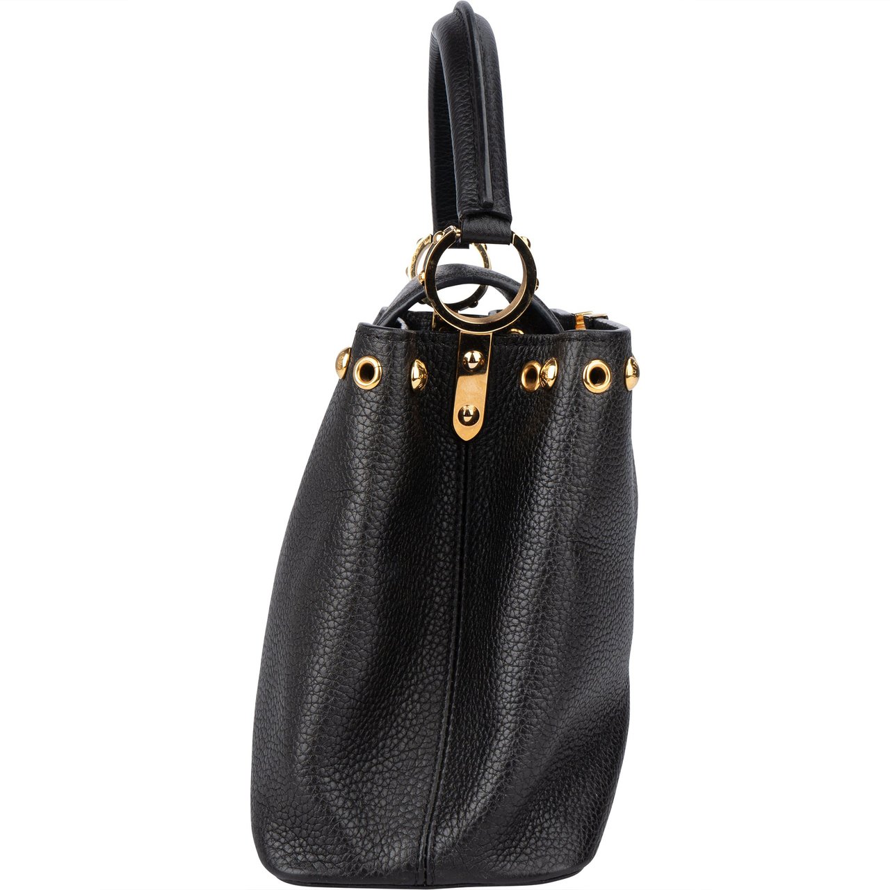 Louis Vuitton Noir Taurillon Pins Capucines PM Handbag Zwart