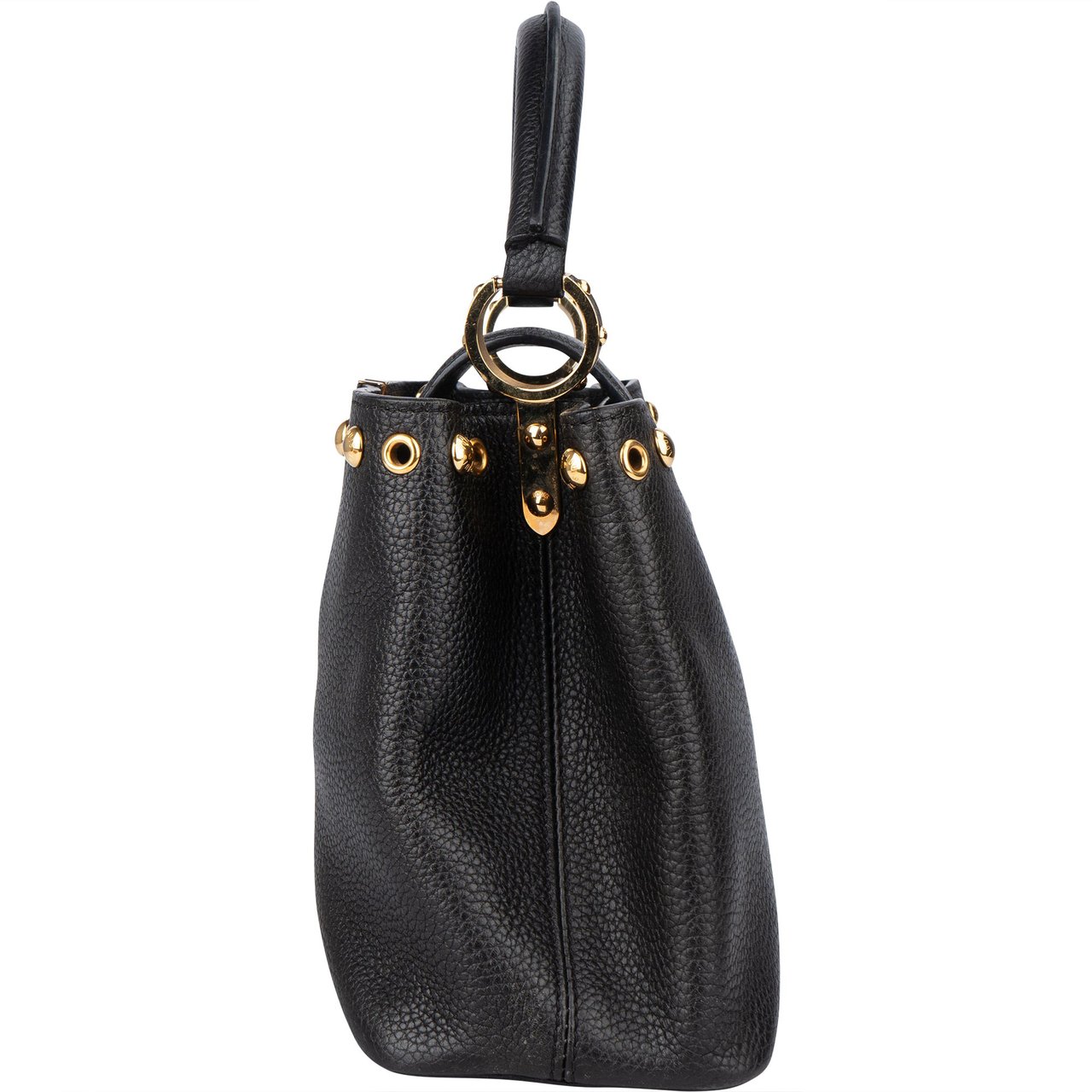 Louis Vuitton Noir Taurillon Pins Capucines PM Handbag Zwart