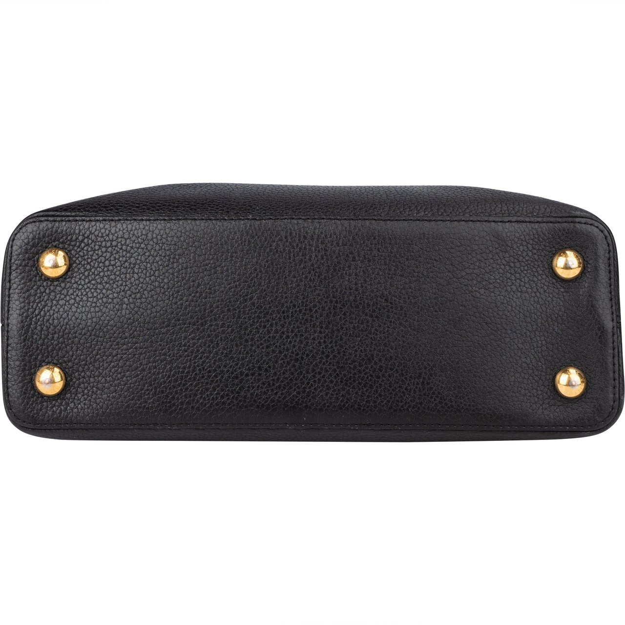 Louis Vuitton Noir Taurillon Pins Capucines PM Handbag Zwart