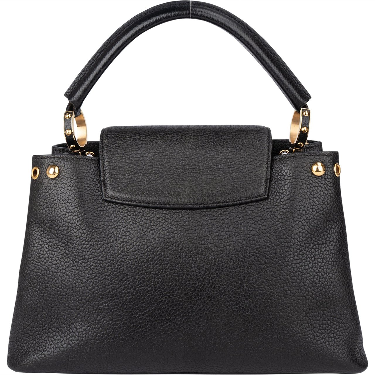 Louis Vuitton Noir Taurillon Pins Capucines PM Handbag Zwart