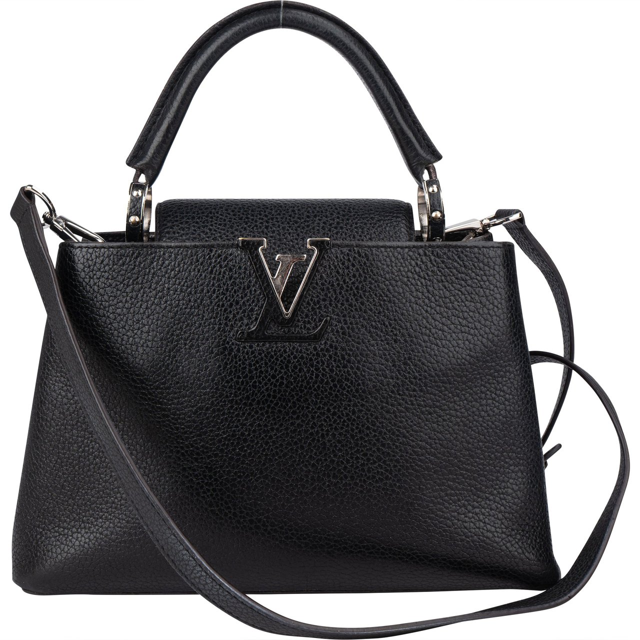 Louis Vuitton Louis Vuitton Noir Taurillon Capucines BB Handbag Zwart