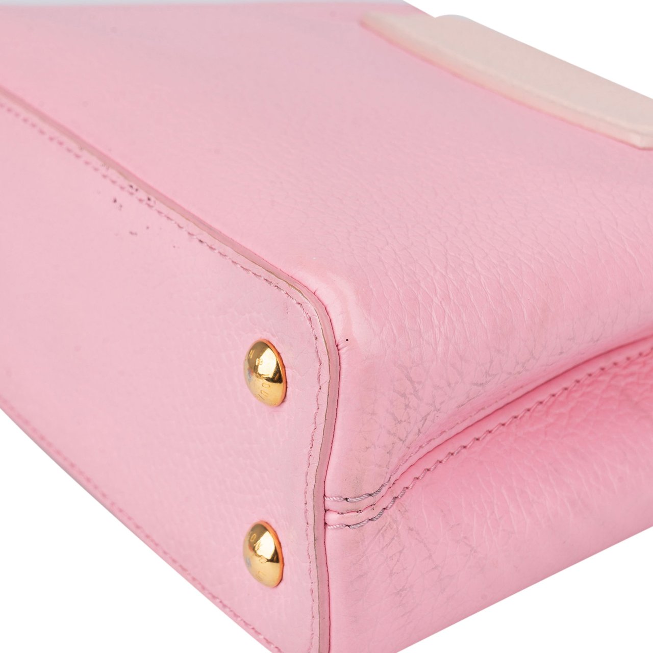 Louis Vuitton Louis Vuitton Bicolor Taurillon Flower Chain Mini Capucines Handbag Rood