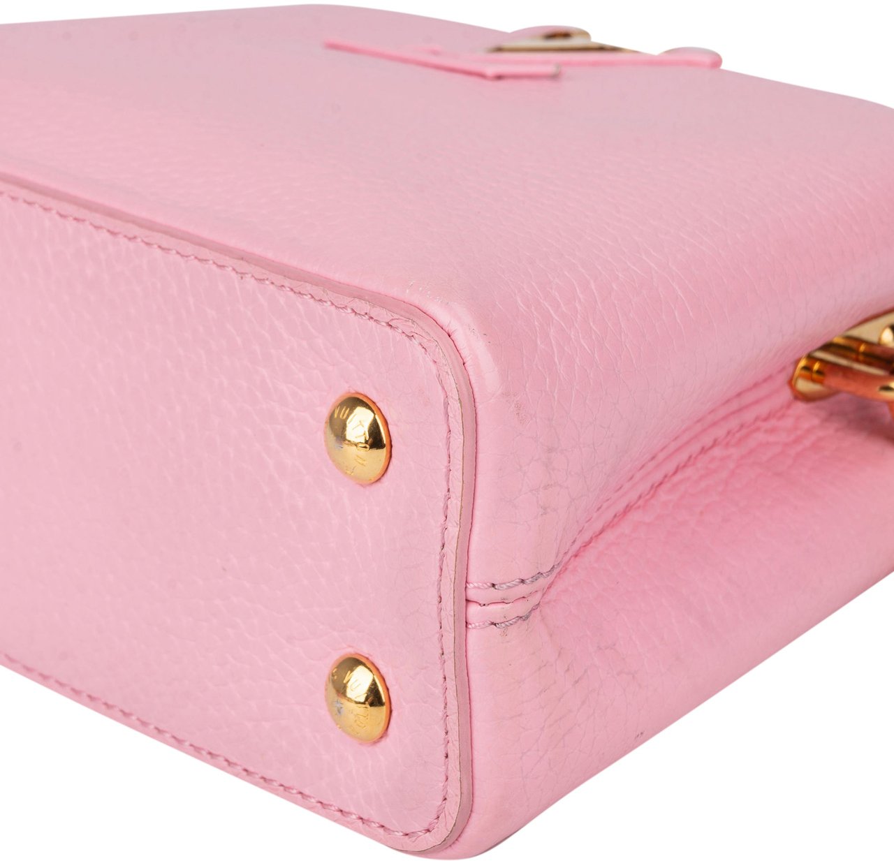 Louis Vuitton Louis Vuitton Bicolor Taurillon Flower Chain Mini Capucines Handbag Rood