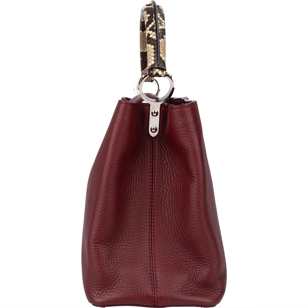 Louis Vuitton Louis Vuitton Bordeaux Taurillon Python Parnasséa Capucines GM Handbag Divers