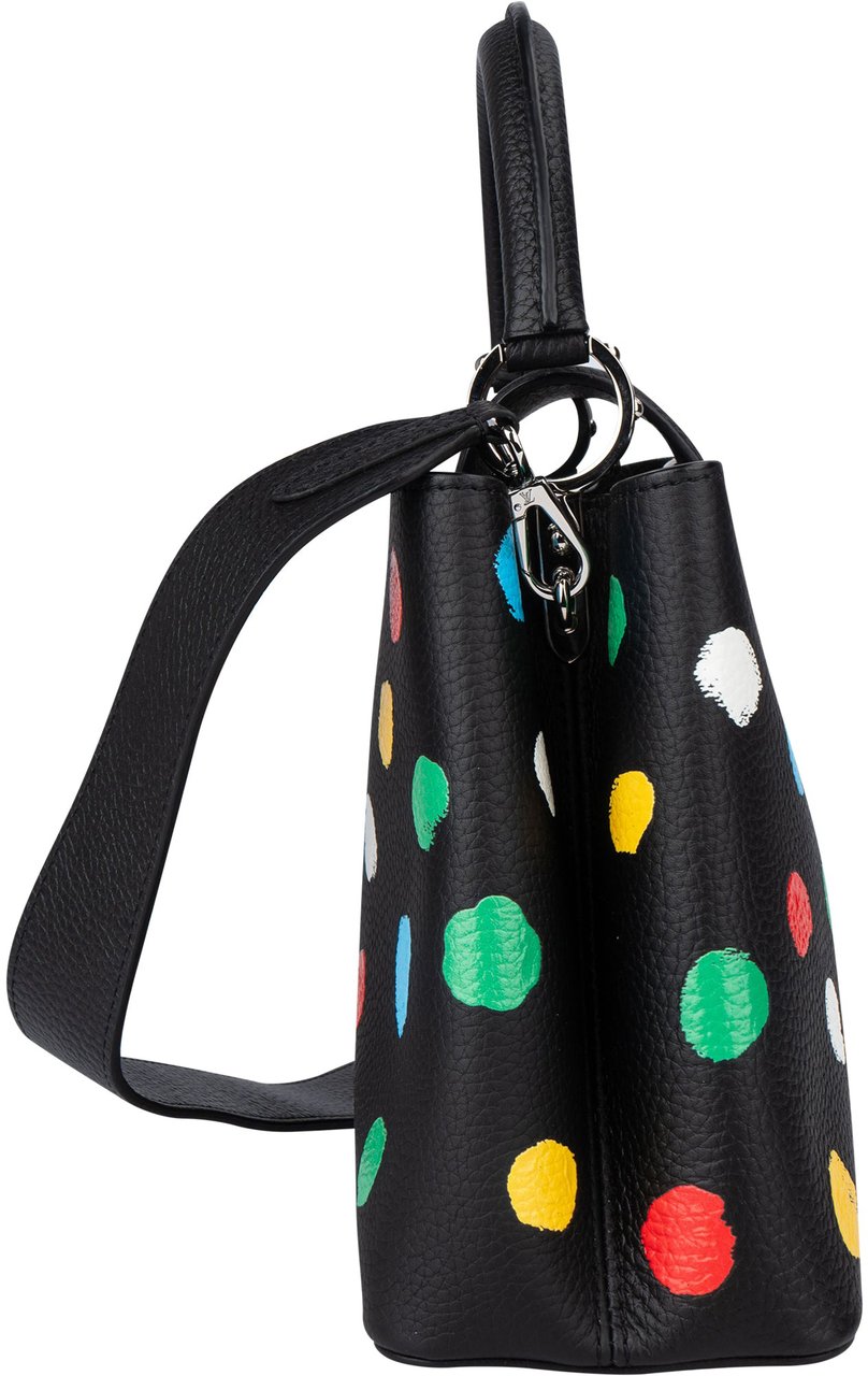 Louis Vuitton Louis Vuitton x Yayoi Kusama Dots Capucines MM Handbag Zwart
