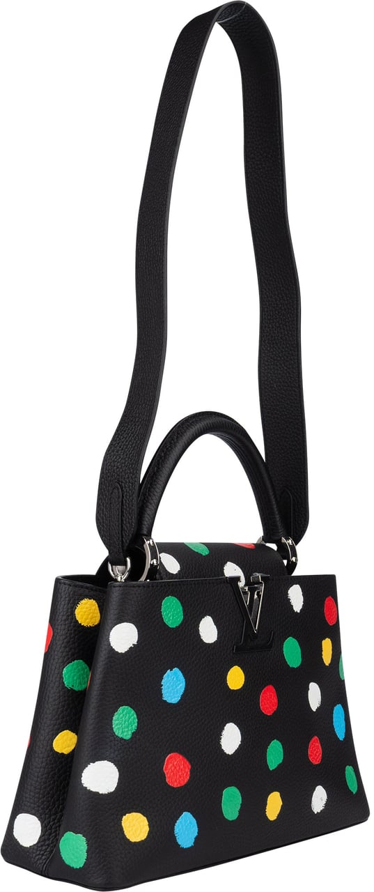 Louis Vuitton Louis Vuitton x Yayoi Kusama Dots Capucines MM Handbag Zwart