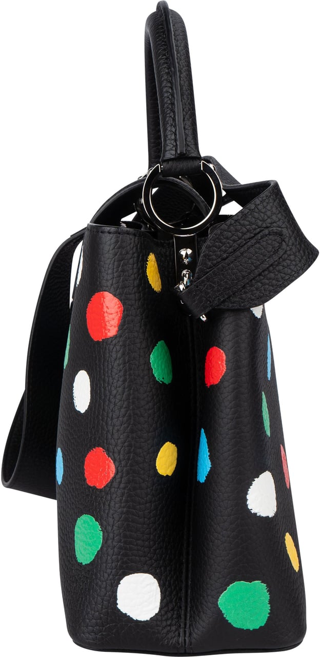 Louis Vuitton Louis Vuitton x Yayoi Kusama Dots Capucines MM Handbag Zwart