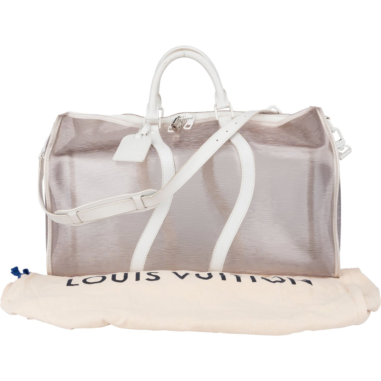 Louis Vuitton Louis Vuitton Transparent Wavy Epi Keepall 50 Bandouliere Wit