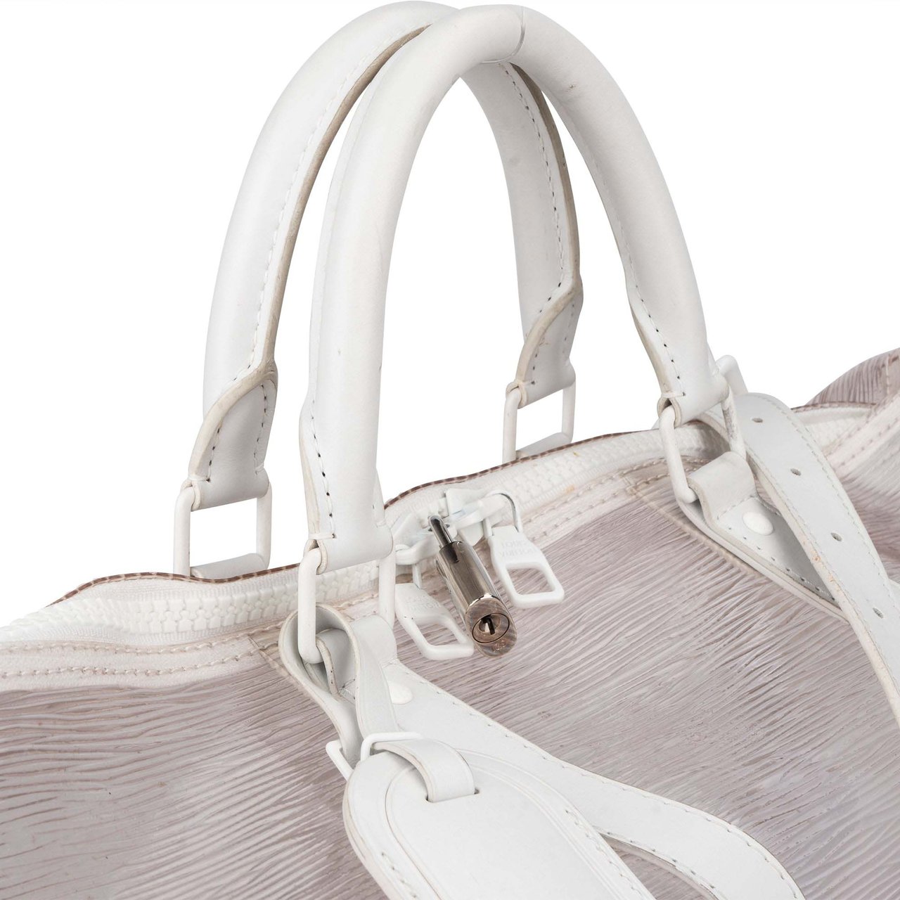 Louis Vuitton Transparent Wavy Epi Keepall 50 Bandouliere Wit