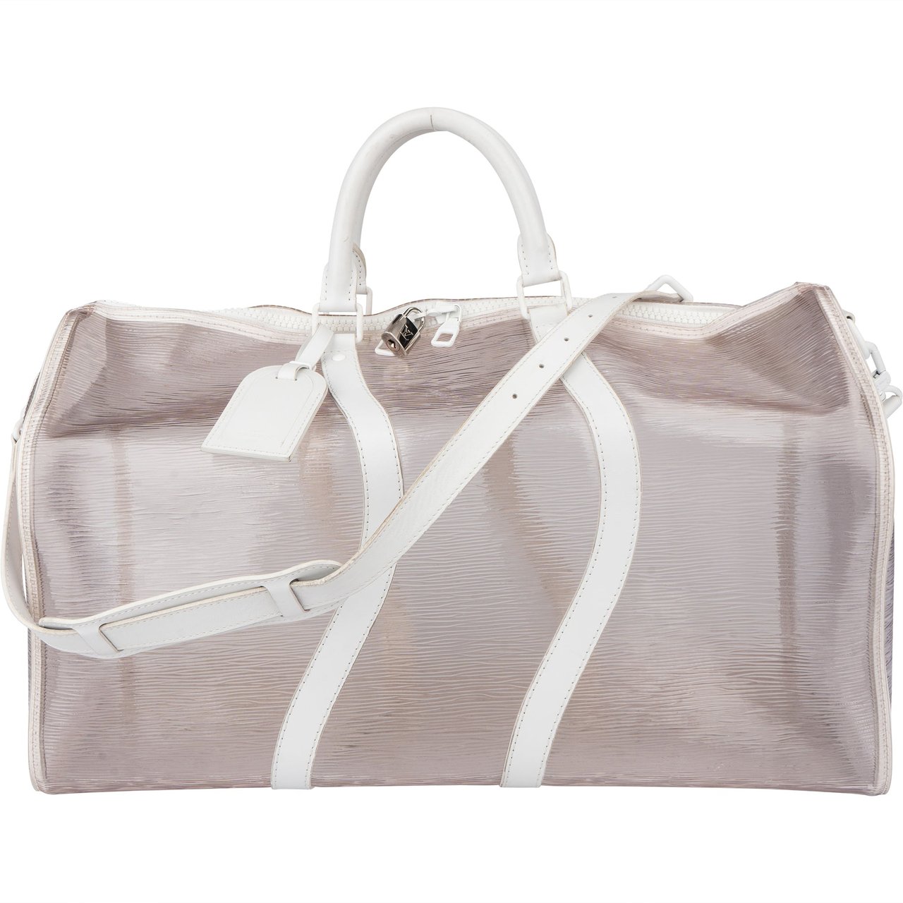 Louis Vuitton Louis Vuitton Transparent Wavy Epi Keepall 50 Bandouliere Wit