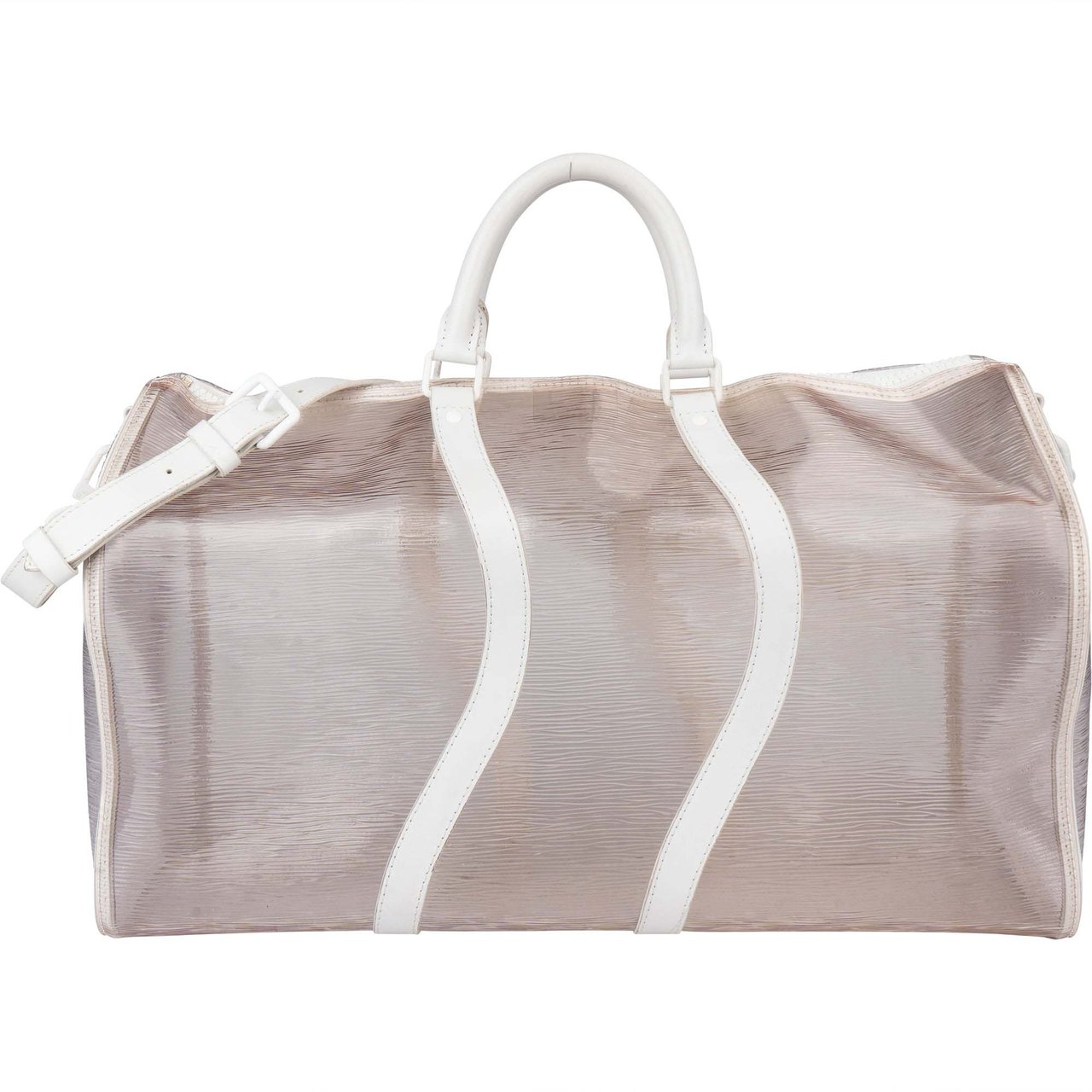 Louis Vuitton Transparent Wavy Epi Keepall 50 Bandouliere Wit
